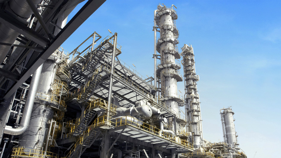 Refinaria da indústria petroquímica